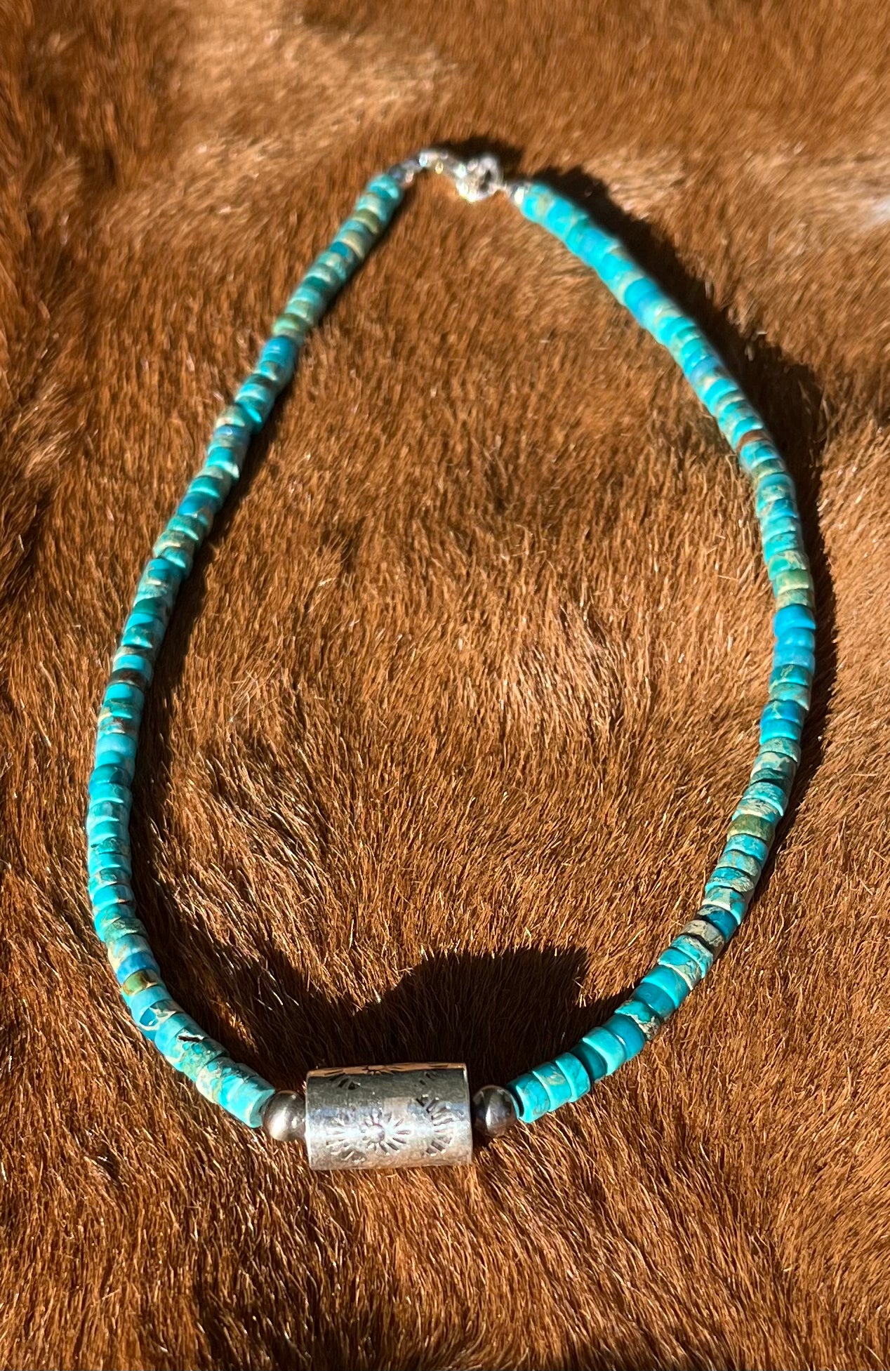 Kingman Heishi bead Necklace