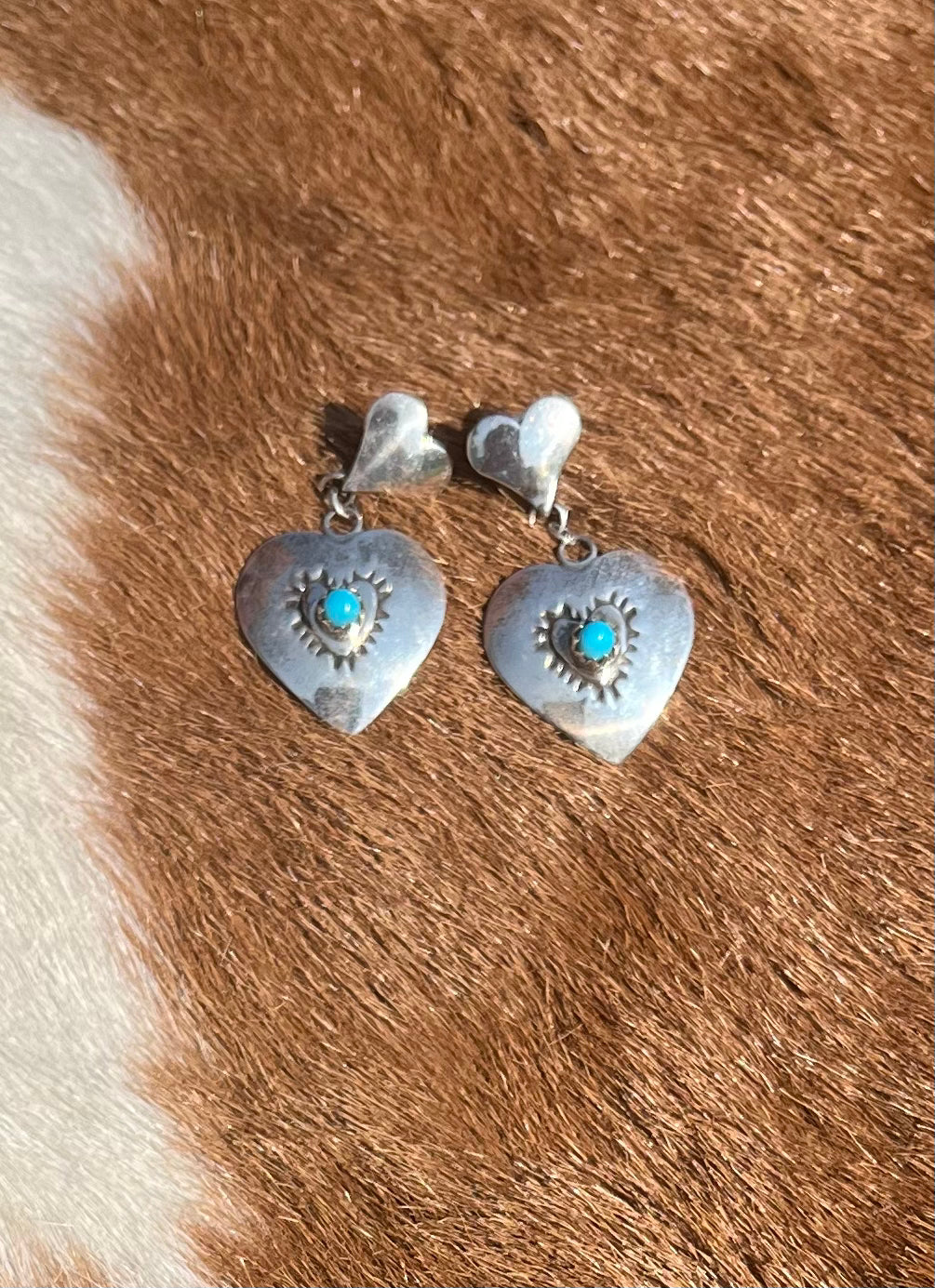 Heart Concho Earrings - Native made