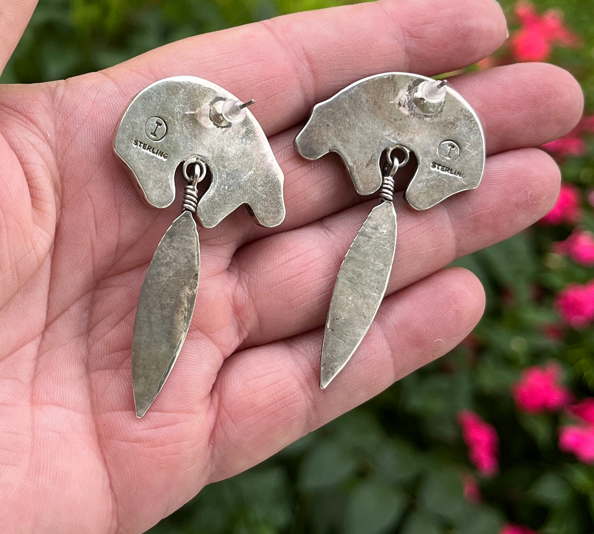 Multi Stone Inlay Earrings