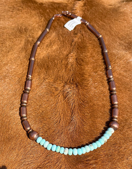 Copper Pearls Necklace