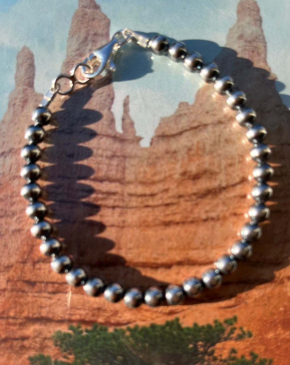 Sterling silver 5mm pearls bracelet