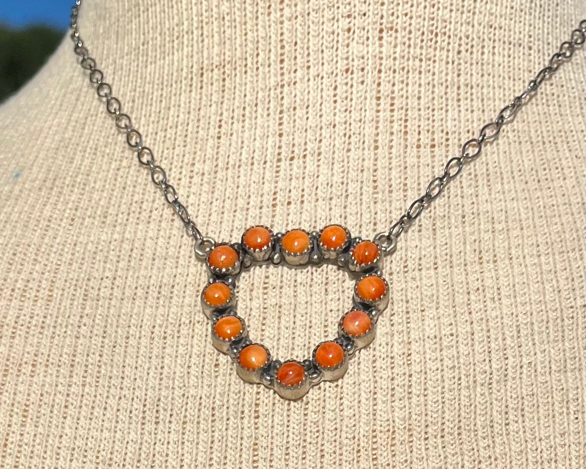 Orange Spiny Oyster Necklace