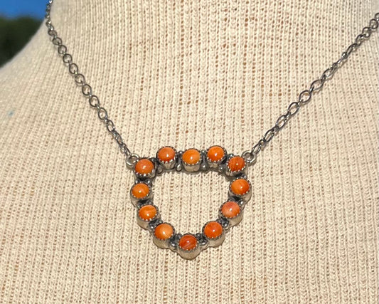 Orange Spiny Oyster Necklace