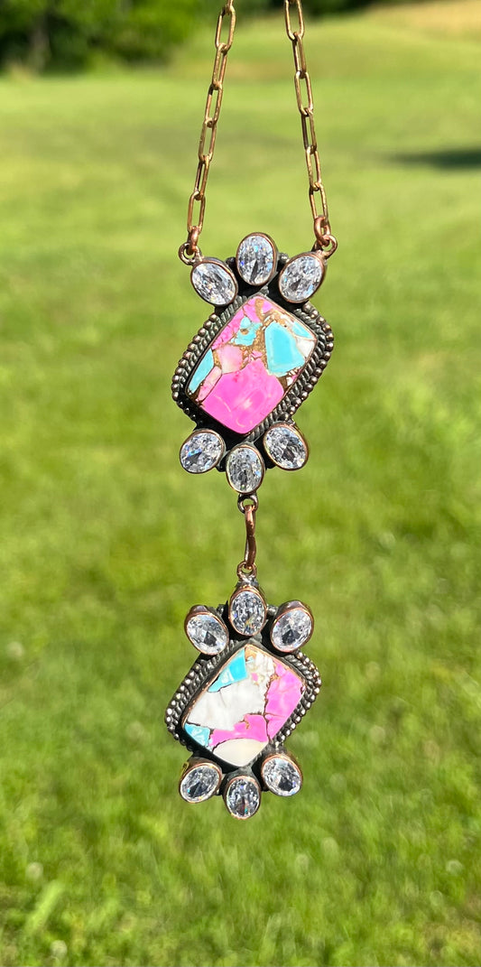 Copper Cotton Candy Necklace