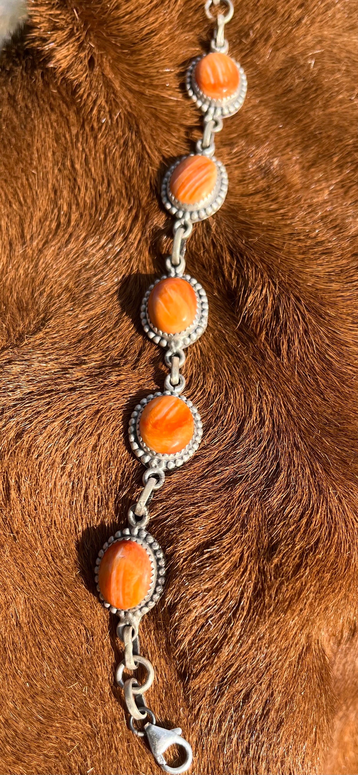 Orange Spiny Oyster Bracelet