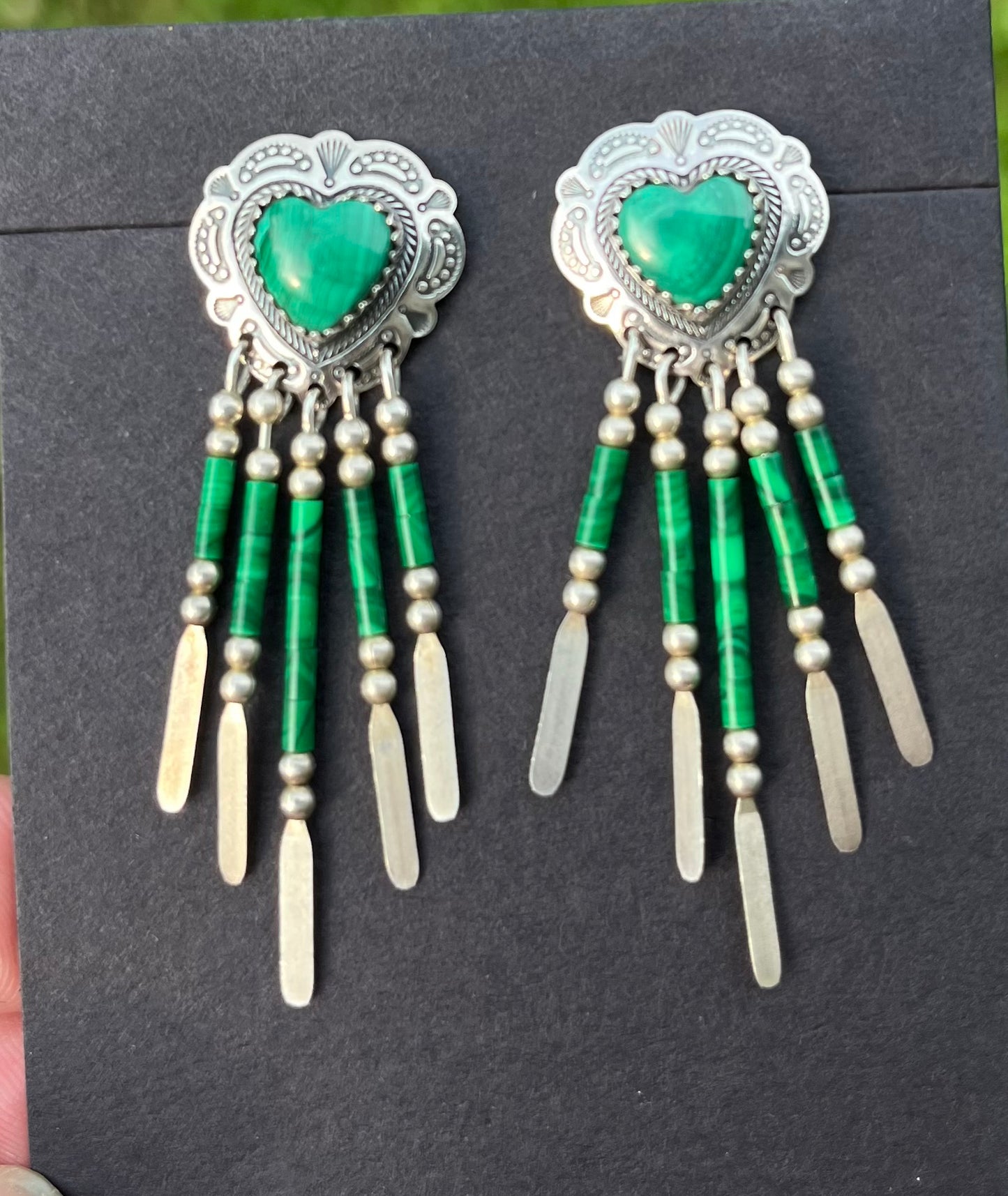 Malachite Earrings