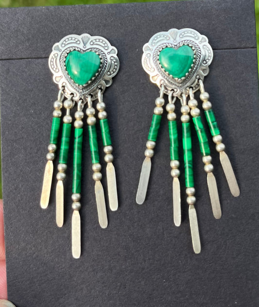 Malachite Earrings