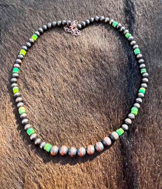 Copper Pearls Necklace
