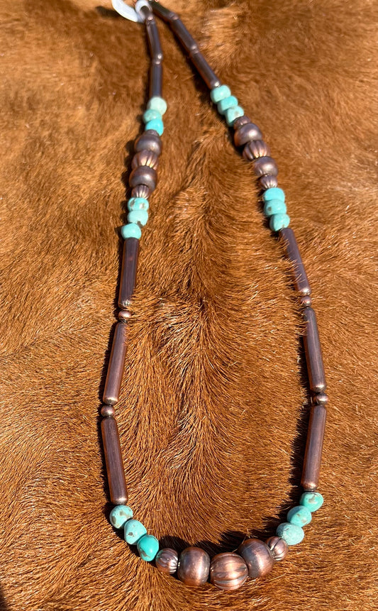 Copper Pearls Necklace