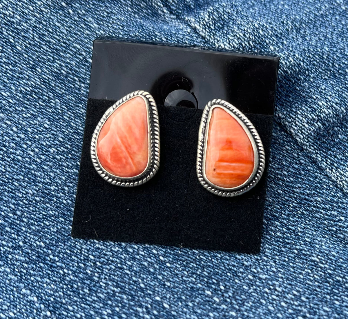 Orange Spiny Oyster Earrings