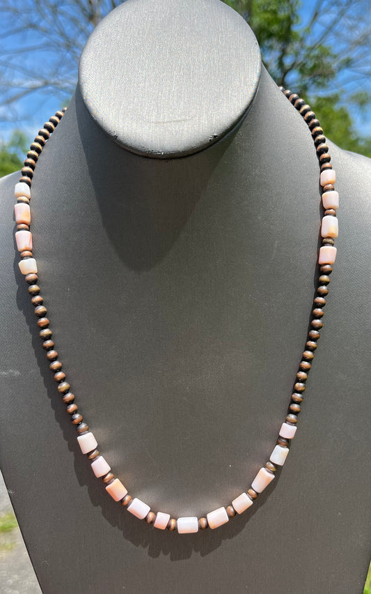 Copper Pearls Necklace