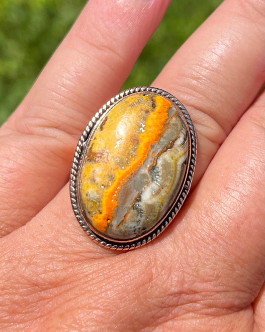 Copper Bumble Bee Ring