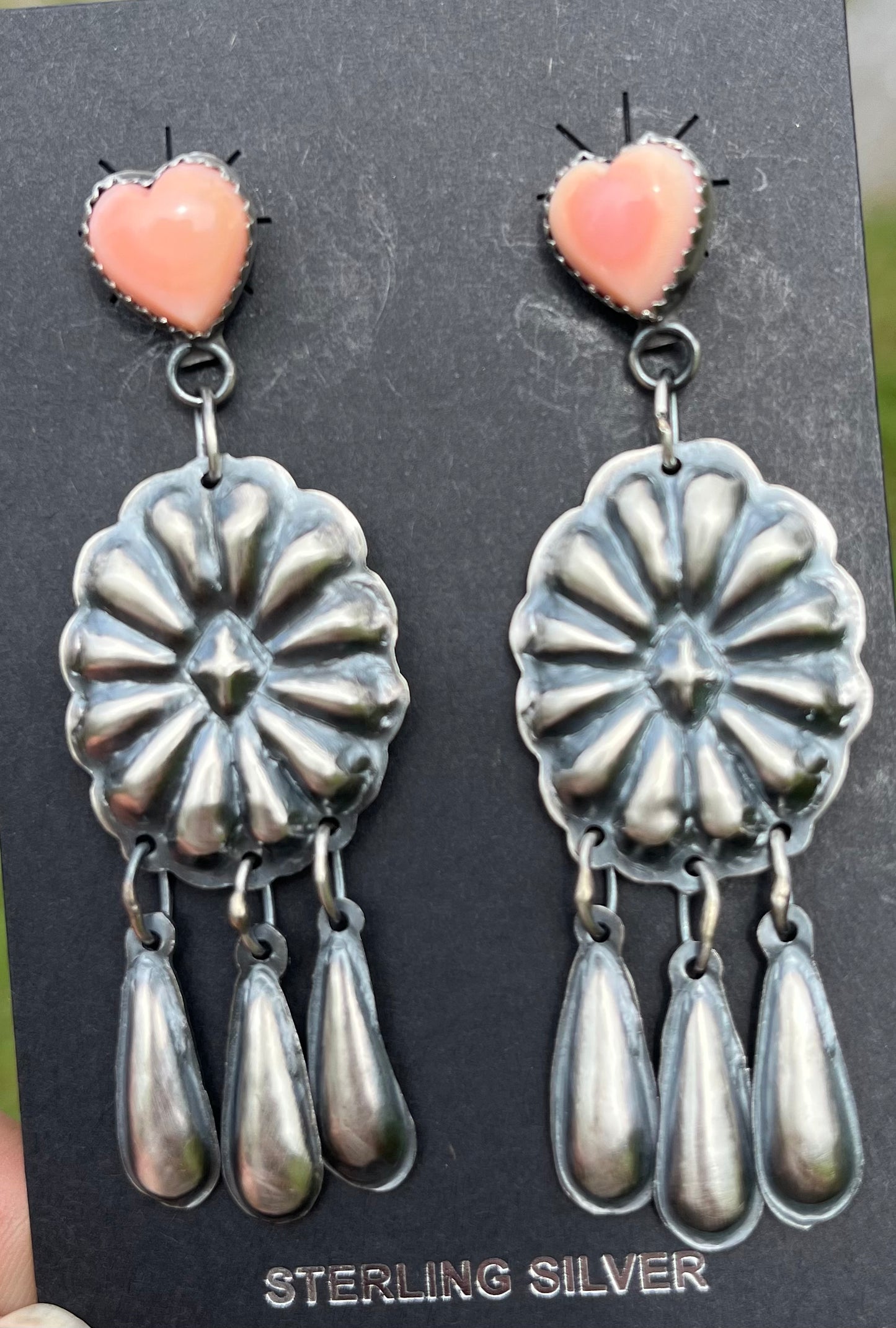 Pink Conch Earrings- Native