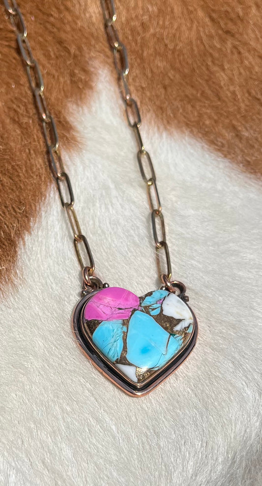 Copper Cotton Candy Necklace
