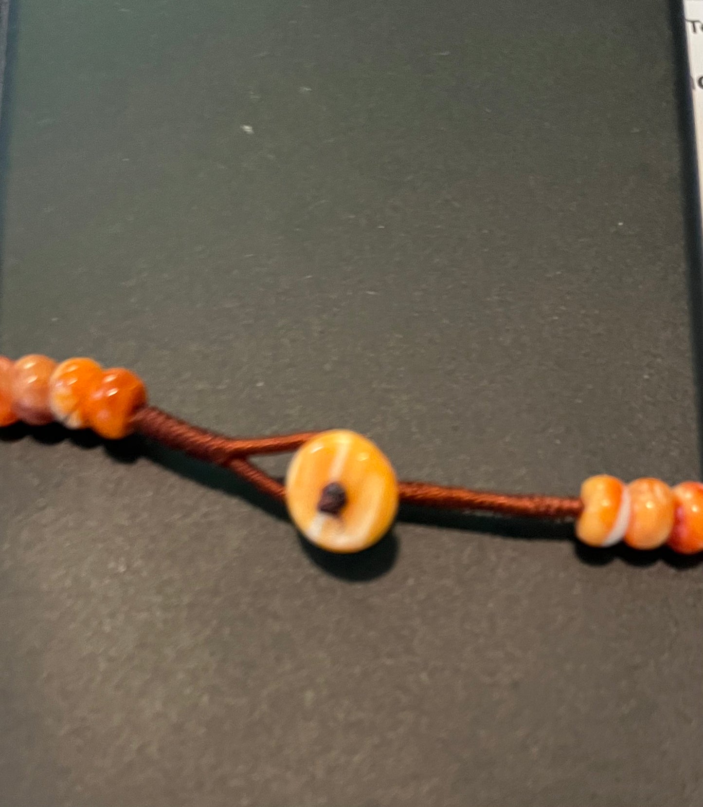 Orange Spiny Oyster Necklace