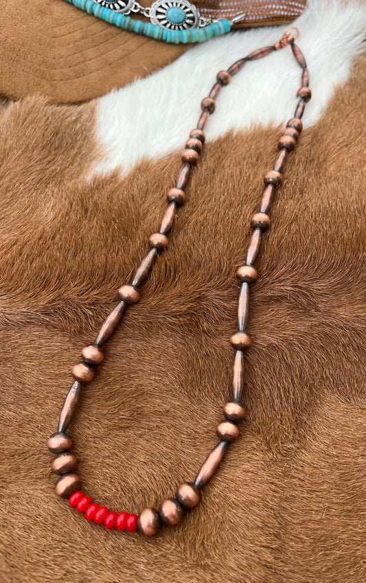 Copper Pearls Necklace