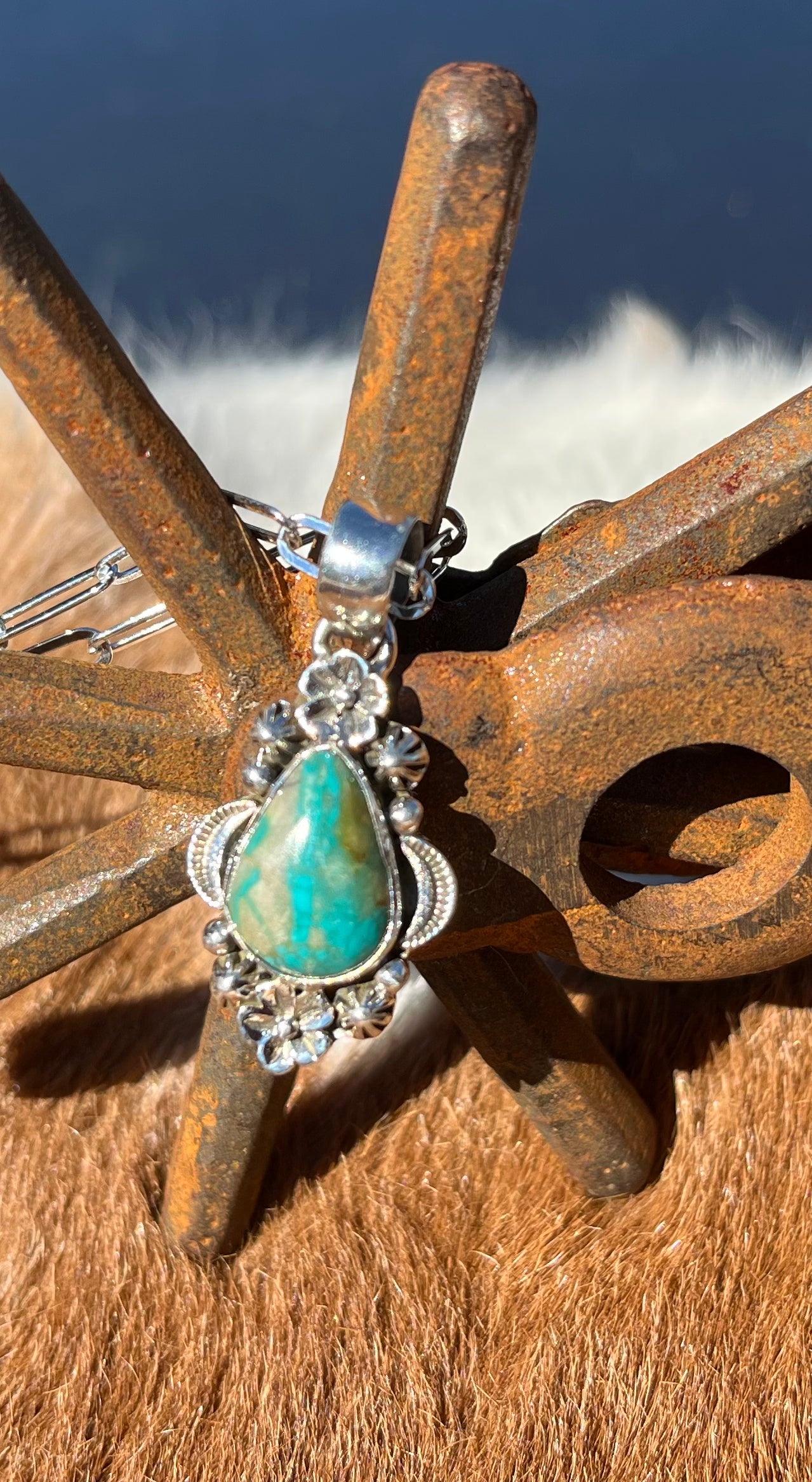 Fox Turquoise Pendant