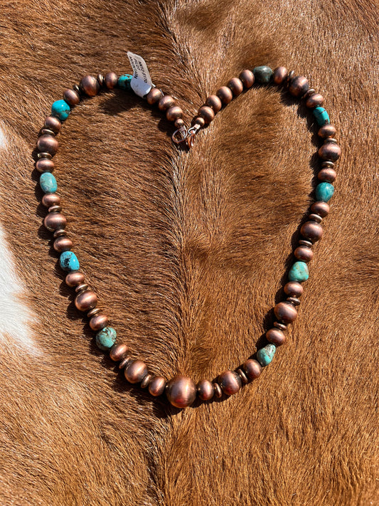 Copper Pearls Necklace