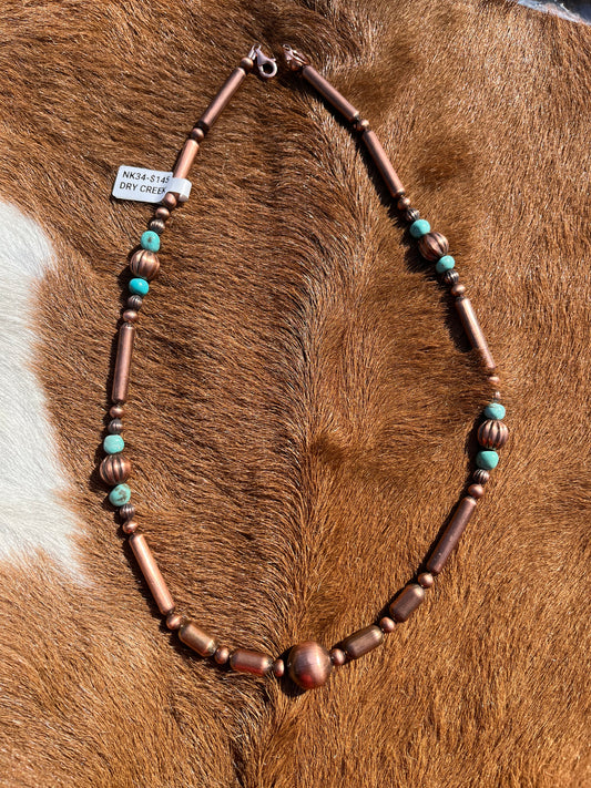 Copper Pearls Necklace